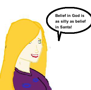 Is belief in God like belief in santa? 1